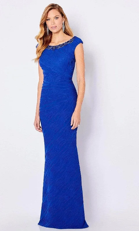 Polka - dot - printed wedding guest dresses with short sleevesCameron Blake - 221695 Beaded Cap Sleeve Evening Dress Polka - dot - printed wedding guest dresses with short sleevesCameron Blake - 221695 Beaded Cap Sleeve Evening Dress