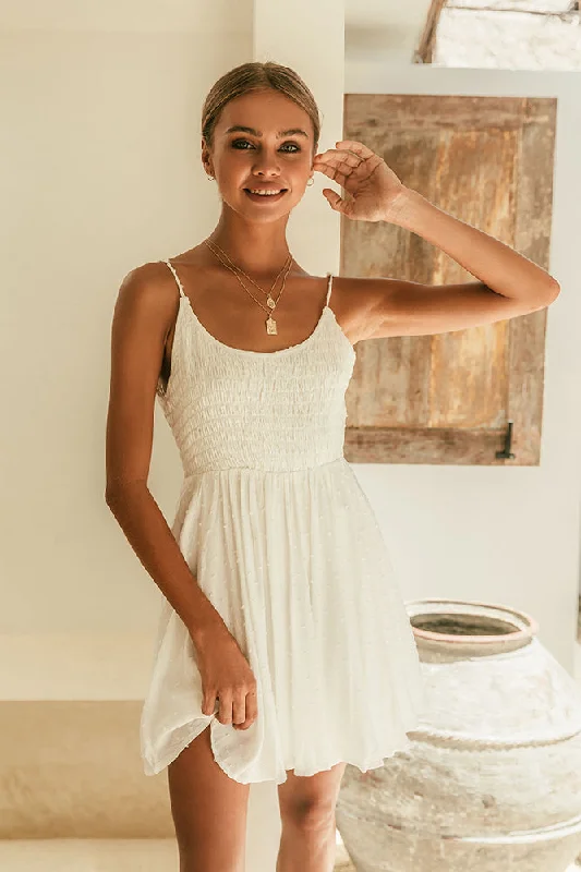 Mini dresses with high - low hems for a modern twistCandlelight Dress White