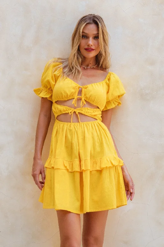 Mini dresses with halter necks for a stylish choiceChantelle Ruffled Linen Mini Dress (Sale)