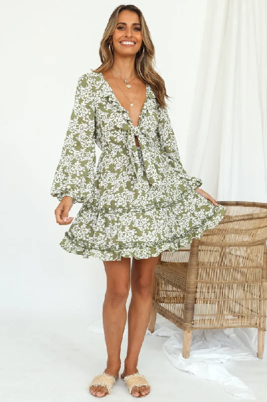 Mini dresses with empire waists for a flattering fitEclipse Dress Olive