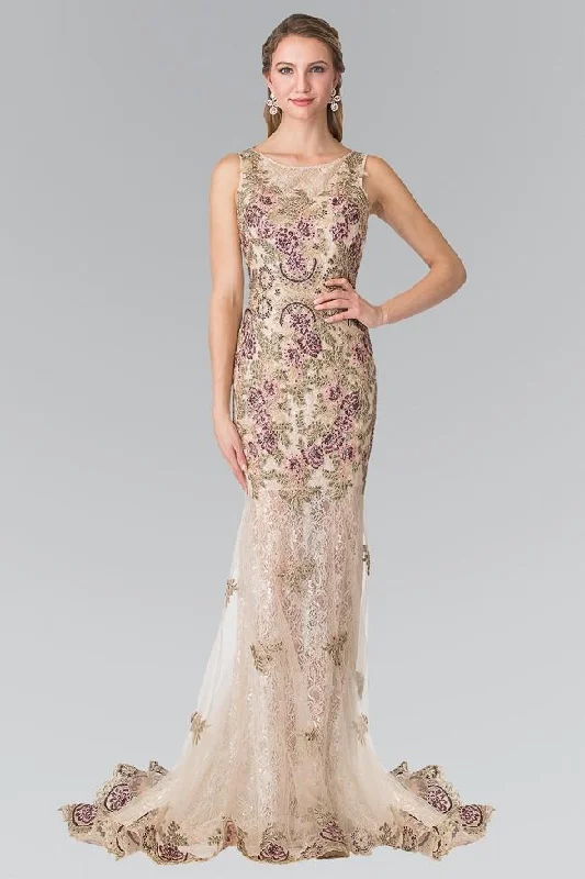 Geometric - printed wedding guest dresses for a modern weddingElizabeth K - GL2269 Embroidered Floral Long Dress Geometric - printed wedding guest dresses for a modern weddingElizabeth K - GL2269 Embroidered Floral Long Dress
