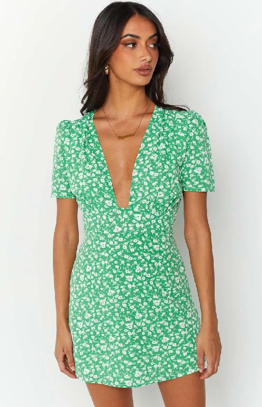Sequined mini dresses for New Year's EveGlow Girl Green Mini Dress