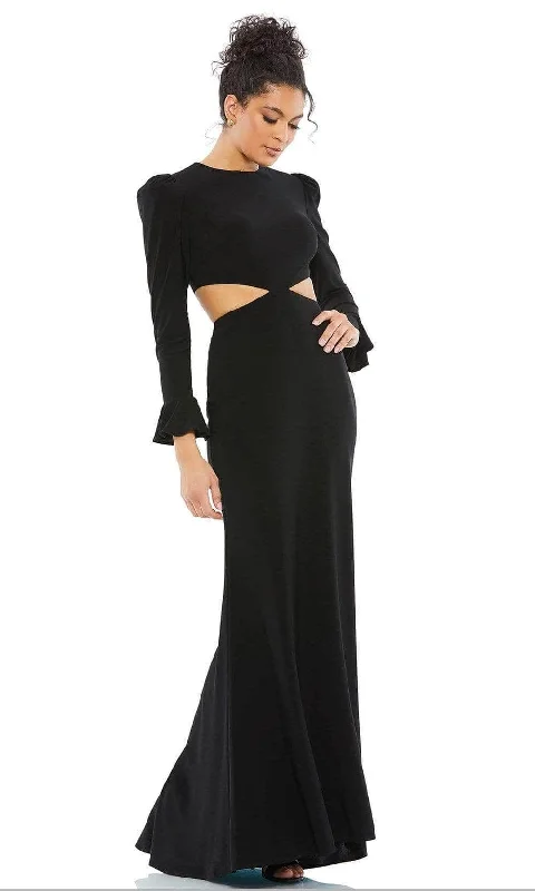 Polka - dot - printed wedding guest dresses with short sleevesIeena Duggal 67944I - Fitted Evening Dress