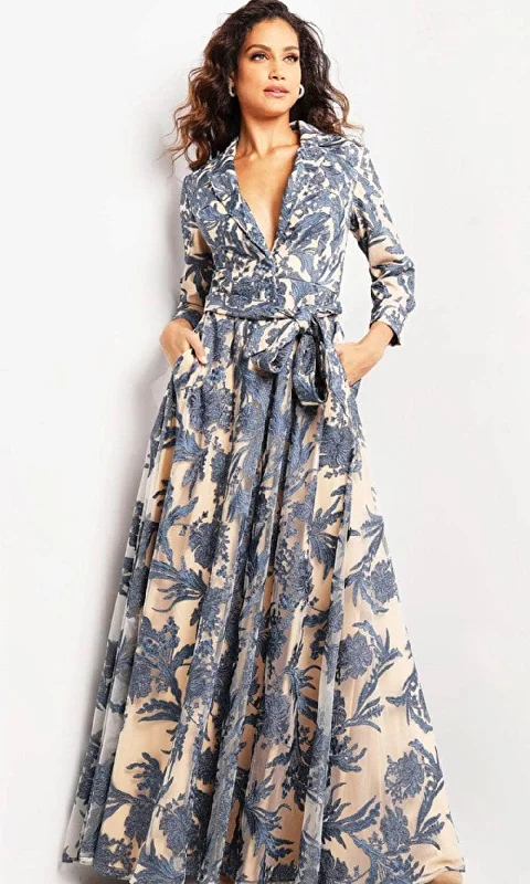 Wedding guest dresses with abstract prints and long trainsJovani 26148SC - V-Neck A-Line Evening Dress Wedding guest dresses with abstract prints and long trainsJovani 26148SC - V-Neck A-Line Evening Dress