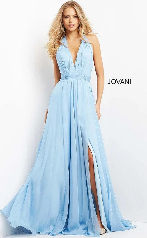 Tea - length wedding guest dresses with polka dot patternsJovani 08682 Halter Long Formal Prom Dress Tea - length wedding guest dresses with polka dot patternsJovani 08682 Halter Long Formal Prom Dress