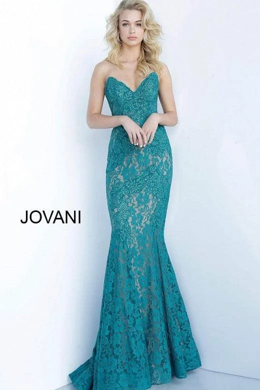 Wedding guest dresses with ruched bodices and spaghetti strapsJovani 37334 Prom Long Strapless Formal Lace Dress Wedding guest dresses with ruched bodices and spaghetti strapsJovani 37334 Prom Long Strapless Formal Lace Dress