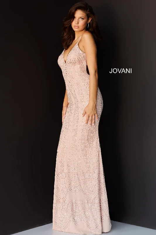Halter - neck wedding guest dresses with beaded strapsJovani 06496 Spaghetti Strap Sexy Long Prom Dress Halter - neck wedding guest dresses with beaded strapsJovani 06496 Spaghetti Strap Sexy Long Prom Dress