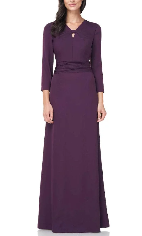 Ruffled - sleeve wedding guest dresses in light blue for a spring weddingJS Collections 8612335 - Twist Front Evening Dress