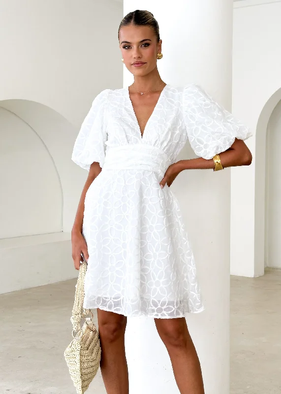Leather mini dresses for a edgy styleKatrionah Dress - Off White