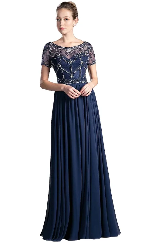 Sleeveless wedding guest dresses with ruffled hemsLadivine CD0123 - Jewel Beaded Short Sleeves Mother of the Bride Dress Sleeveless wedding guest dresses with ruffled hemsLadivine CD0123 - Jewel Beaded Short Sleeves Mother of the Bride Dress