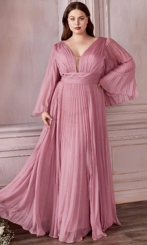 Wedding guest dresses with keyhole backs and flowing fabricsLadivine CD242C - Bell Sleeve Chiffon Gown Wedding guest dresses with keyhole backs and flowing fabricsLadivine CD242C - Bell Sleeve Chiffon Gown