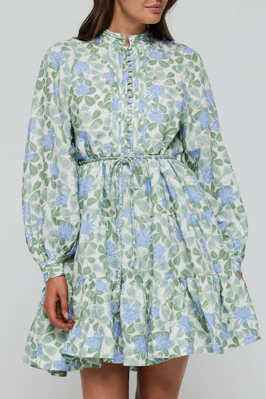 Mini dresses with tassel accents for a fun touchLouisa Tunic Belted Tie Mini Dress in Floral- FINAL SALE