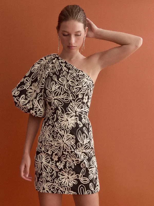 Mini dresses with patchwork designs for a unique styleLUISA MINI DRESS