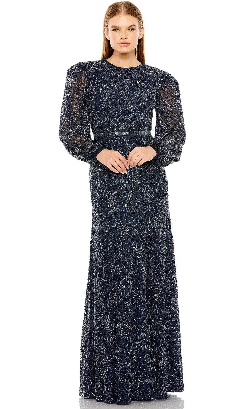 Animal - print wedding guest dresses in subtle colors for a bold statementMac Duggal 93902 - Beaded Evening Gown