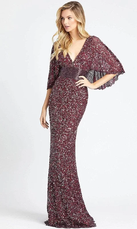 Wedding guest dresses with pom - pom trims for a playful lookMac Duggal Evening - 4808D Sequined Gown Wedding guest dresses with pom - pom trims for a playful lookMac Duggal Evening - 4808D Sequined Gown