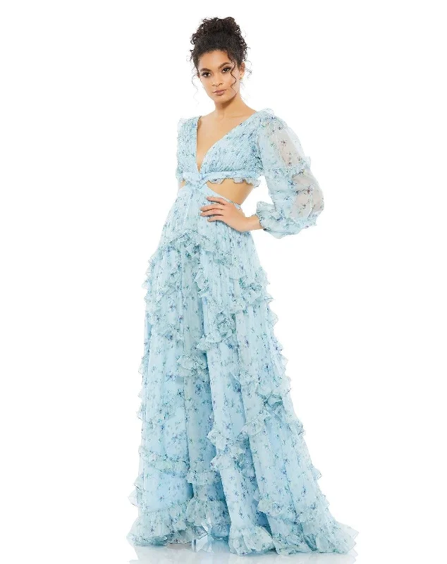 Halter - neck wedding guest dresses with beaded strapsMac Duggal 70249 Long Prom Dress