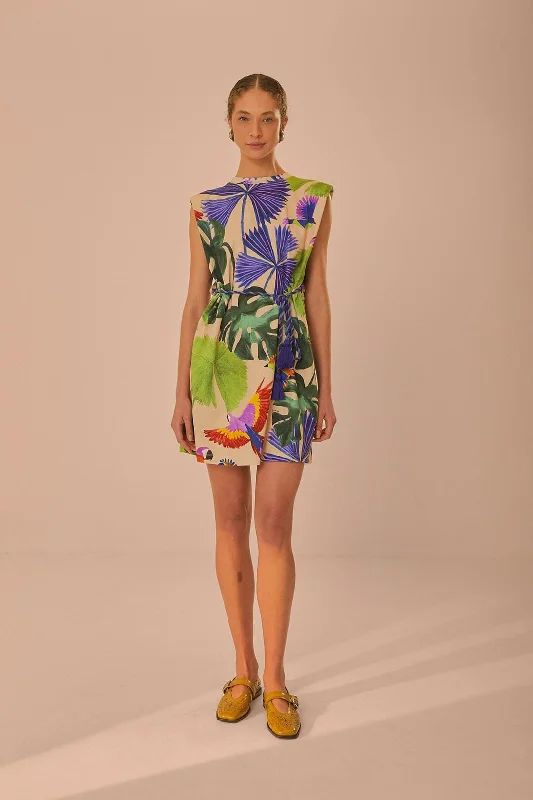 Satin mini dresses for a luxurious feelSand Macaw Jungle Organic Cotton T-Shirt Dress