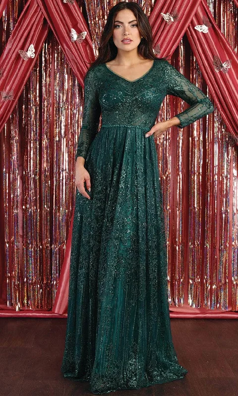 Wedding guest dresses with fringe accents for a bohemian - inspired weddingMay Queen - Long Sleeve A-Line Formal Dress RQ7920