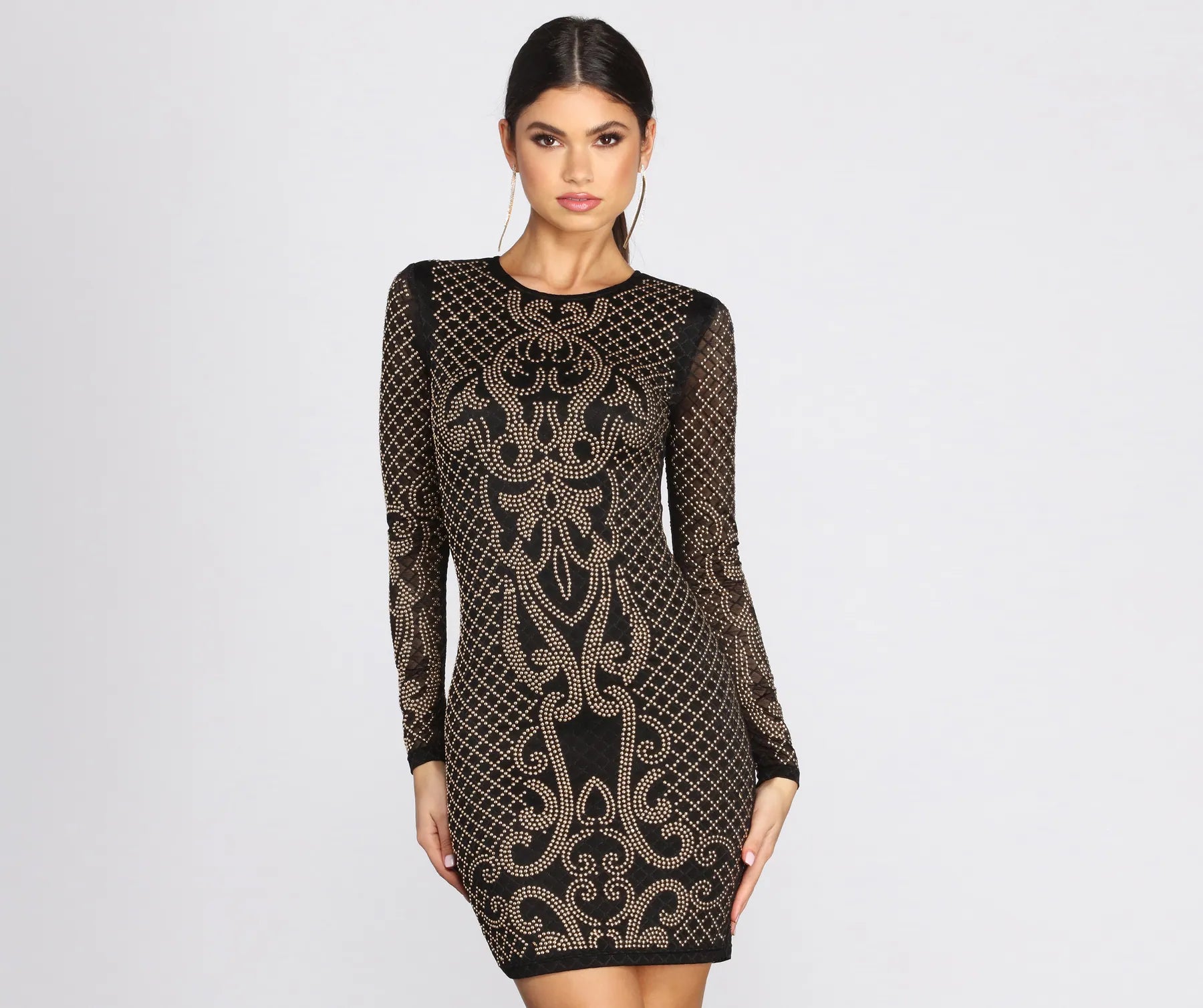 Mini dresses with keyhole necklinesMoment Like This Heat Stone Mini Dress
