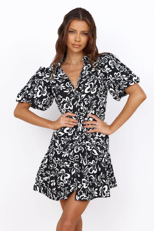 Mini dresses with one - shoulder designsMystic Sunrise Dress Black