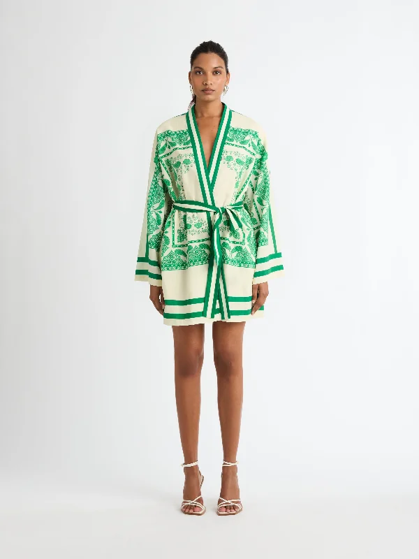 Mini dresses with fringe for a bohemian styleOPHELIA KIMONO DRESS
