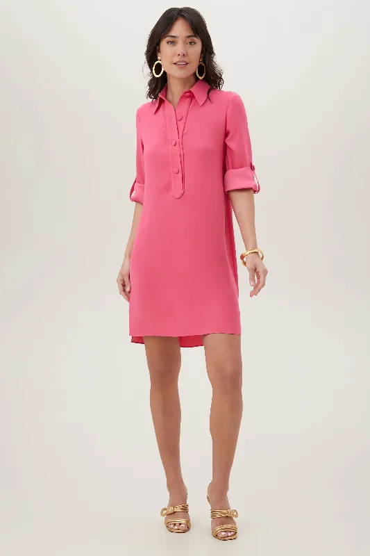 Mini dresses with cold - shoulder designsPortrait Shirt Dress
