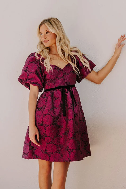 Mini dresses with halter necks for a stylish choicePosh Mindset Floral Jacquard Mini Dress