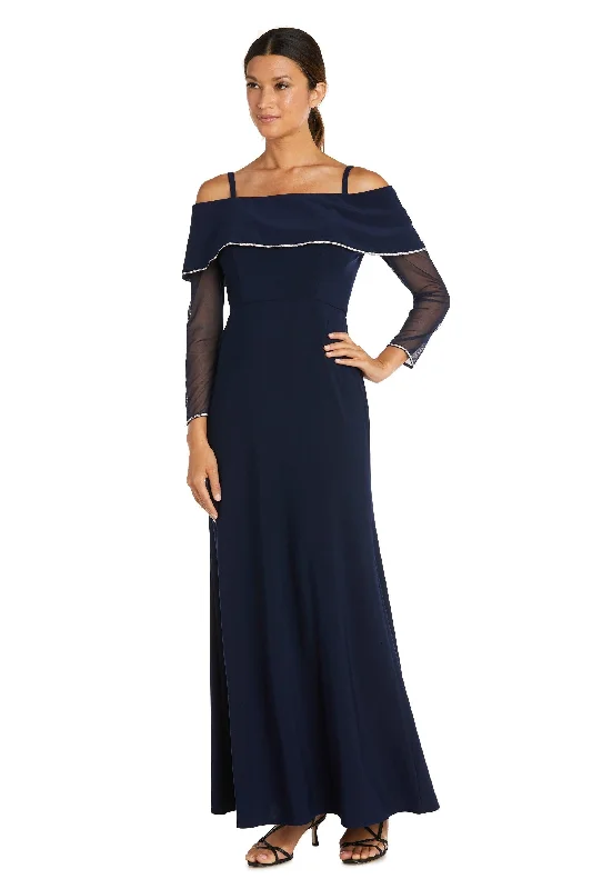 Wedding guest dresses with pom - pom trims for a playful lookR&M Richards 2637 Mother Of The Bride Long Dress Wedding guest dresses with pom - pom trims for a playful lookR&M Richards 2637 Mother Of The Bride Long Dress