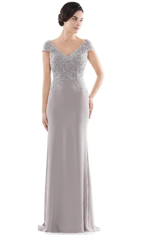 Wedding guest dresses with abstract prints and long trainsRina Di Montella - Embroidered Faille Sheath Dress RD2718 Wedding guest dresses with abstract prints and long trainsRina Di Montella - Embroidered Faille Sheath Dress RD2718