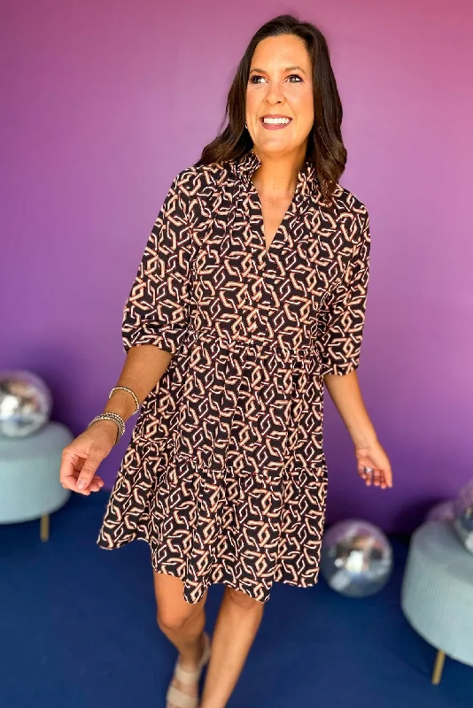 Mini dresses with abstract prints for an artistic lookSSYS The Tatum Dress In Chain Link