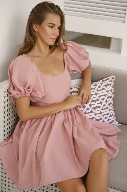 Mini dresses with embroidered details for a unique touchStrawberry Fields Puff Sleeve Mini