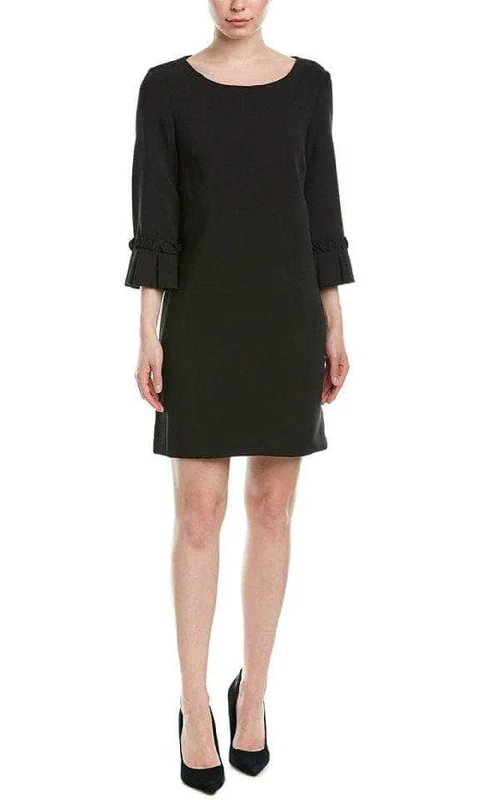 Wedding guest dresses with ruched bodices and spaghetti strapsTahari ASL TLMU9WD682 - Pleated Long Sleeve Cocktail Dress