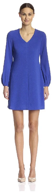 Wedding guest dresses with empire waists and tulle skirtsTaylor - V Neck Long Sleeve Shift Dress 5803M