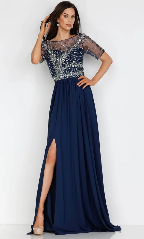 Wrap - style wedding guest dresses with bow accentsTerani Couture 231M0341 - Modest Chiffon A-line Flowy Dress Wrap - style wedding guest dresses with bow accentsTerani Couture 231M0341 - Modest Chiffon A-line Flowy Dress