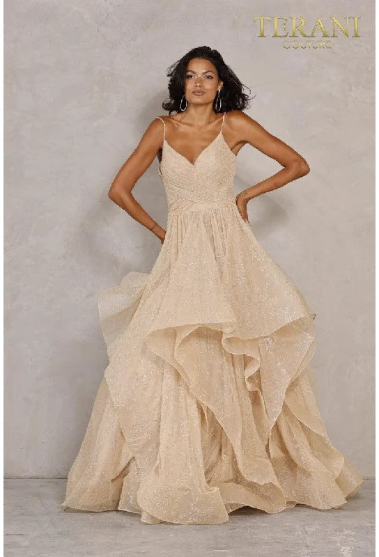 Lace - and - tulle wedding guest dresses with sweetheart necklinesTerani Couture 2011P1218 Prom Long Formal Dress