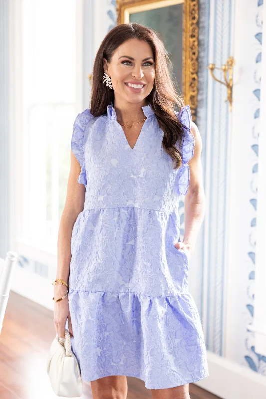 Cotton mini dresses for a comfortable everyday optionThelma Dress- Blue