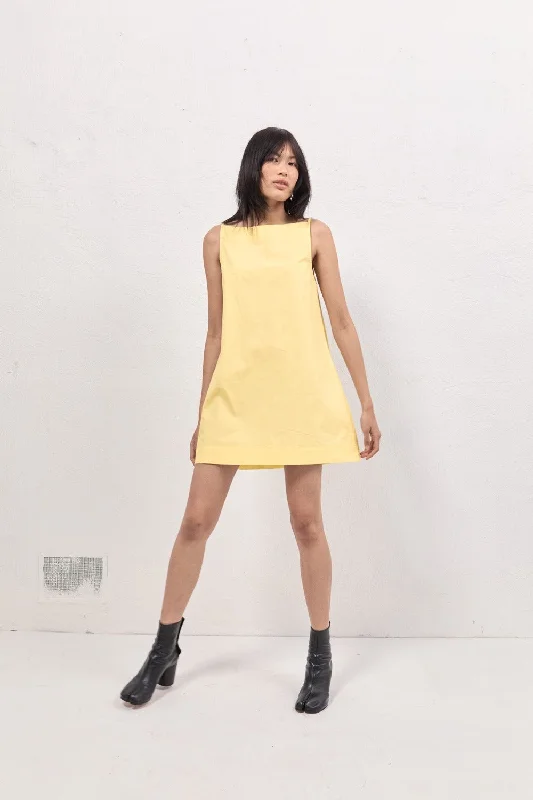 Mini dresses with keyhole necklinesTulli Mini Dress Lemon