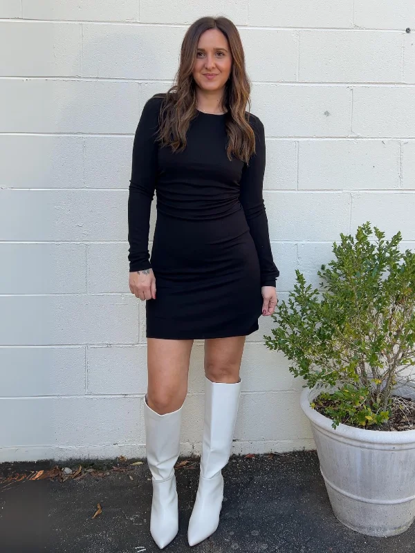 Mini dresses with button - down fronts[Z Supply] Winnie Rib Long Sleeve Mini Dress