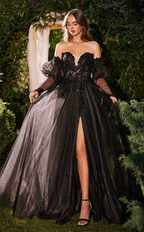 Long - sleeved formal dresses in velvet for a winter formal eventAndrea and Leo A1303CL