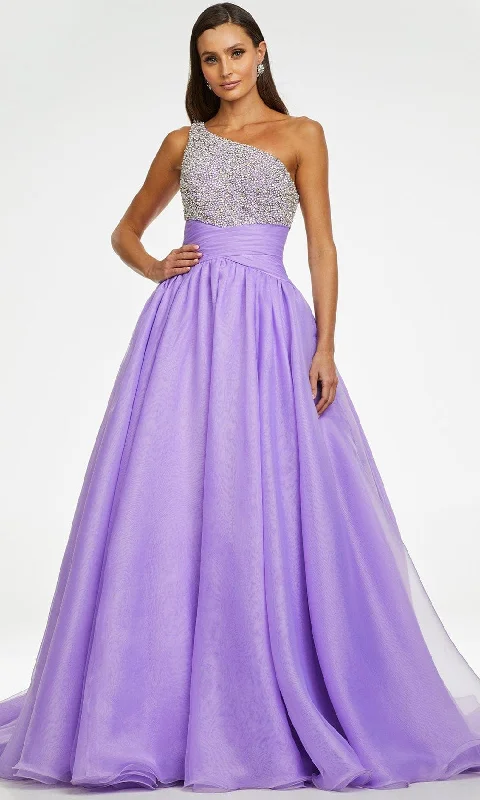 Sleeveless formal dresses with sequined straps and a - line skirts for a classic formal eventAshley Lauren - 11127 Beaded Organza Ballgown