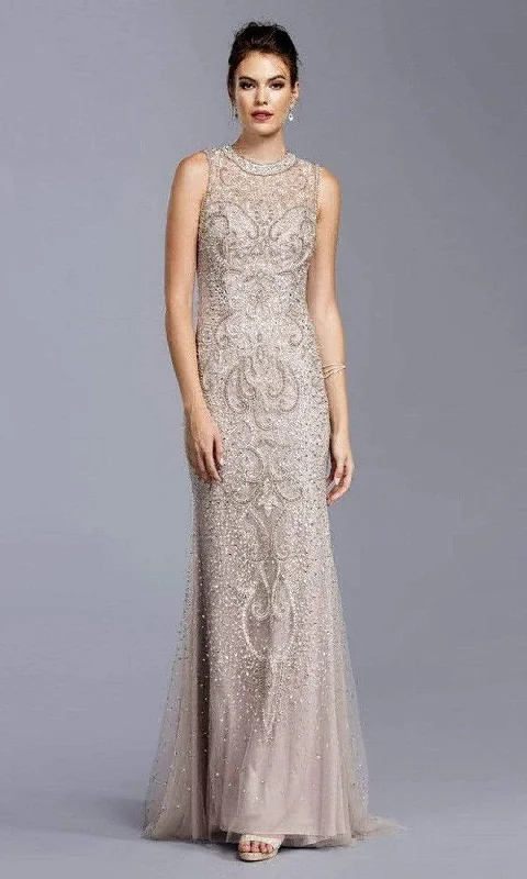 Prom dresses with cold - shoulder cutouts and satin bows for a trendy lookAspeed Design - L1975 Beaded Jewel Neck Mermaid Dress Prom dresses with cold - shoulder cutouts and satin bows for a trendy lookAspeed Design - L1975 Beaded Jewel Neck Mermaid Dress
