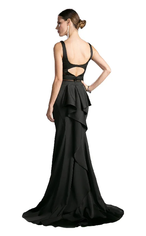 Formal dresses with pleated yokes and button - up fronts for a classic and refined lookCinderella Divine 62454 Dress