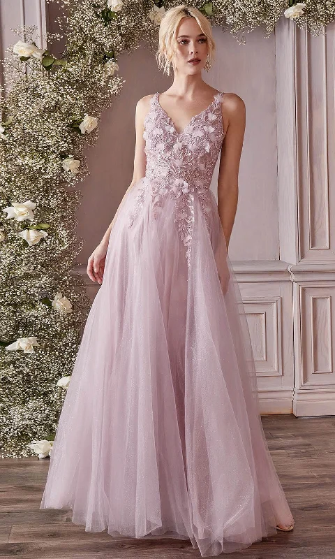 Prom dresses with cold - shoulder ruffled sleeves and floral prints for a romantic and fashionable styleCinderella Divine CD0181 - Floral Applique Prom Dress Prom dresses with cold - shoulder ruffled sleeves and floral prints for a romantic and fashionable styleCinderella Divine CD0181 - Floral Applique Prom Dress
