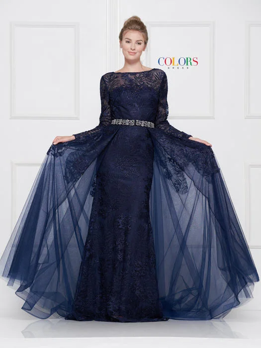 Prom dresses with illusion necklines and crystal embellishments for a formal affairColors 1830SL Prom dresses with illusion necklines and crystal embellishments for a formal affairColors 1830SL