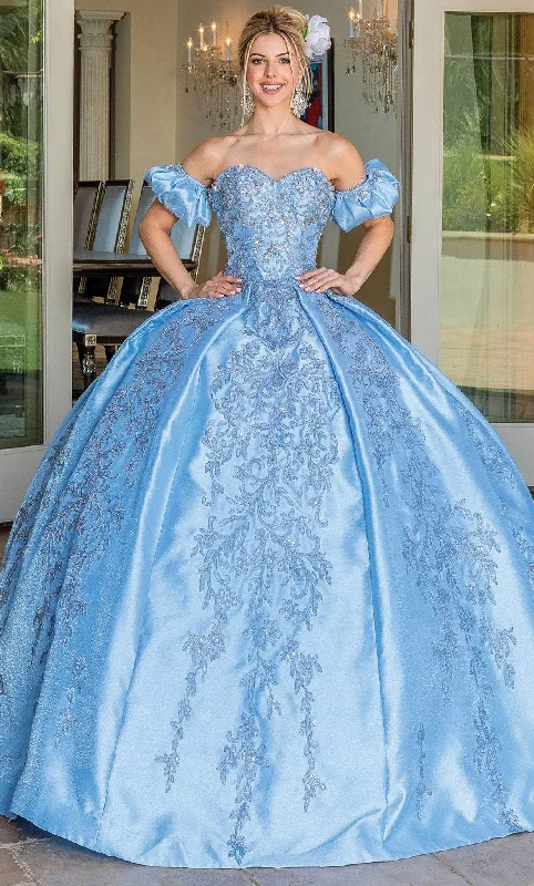 Prom dresses with illusion necklines and crystal embellishments for a formal affairDancing Queen 1644 - Embroidered Corset Quinceanera Ballgown Prom dresses with illusion necklines and crystal embellishments for a formal affairDancing Queen 1644 - Embroidered Corset Quinceanera Ballgown