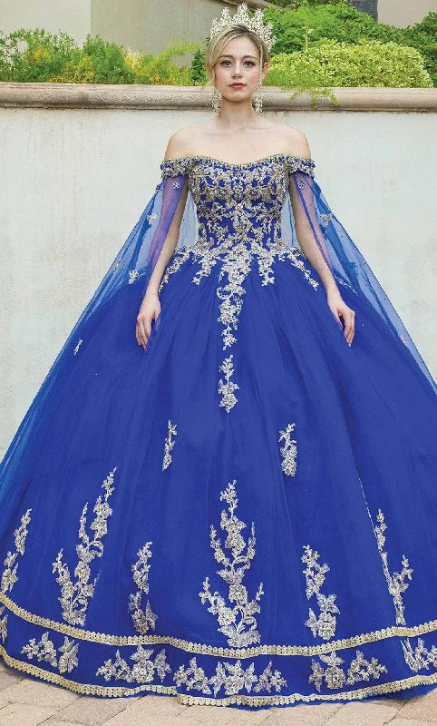 Ball - gown style formal dresses with sequined bodices for promDancing Queen 1645 - Gilded Applique Quinceanera Ballgown Ball - gown style formal dresses with sequined bodices for promDancing Queen 1645 - Gilded Applique Quinceanera Ballgown