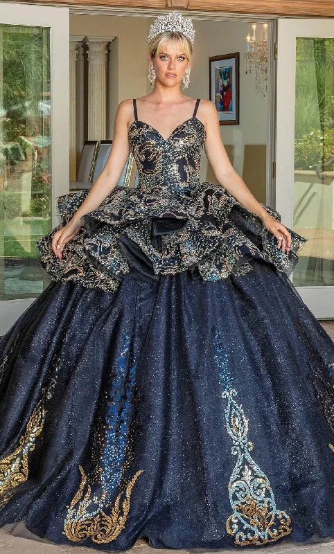Formal dresses with pleated yokes and button - up fronts for a classic and refined lookDancing Queen 1656 - Ornate Peplum Quinceanera Ballgown Formal dresses with pleated yokes and button - up fronts for a classic and refined lookDancing Queen 1656 - Ornate Peplum Quinceanera Ballgown