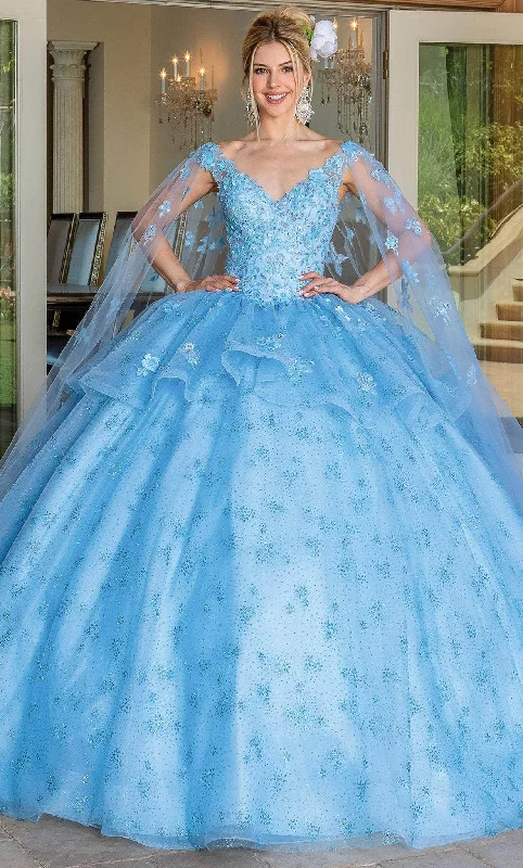 Formal dresses with one - shoulder ruffled straps and sequined bodices for a trendy and eye - catching lookDancing Queen 1702 - Peplum Quinceanera Ballgown Formal dresses with one - shoulder ruffled straps and sequined bodices for a trendy and eye - catching lookDancing Queen 1702 - Peplum Quinceanera Ballgown