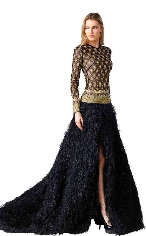 Formal dresses with tiered lace skirts and off - the - shoulder necklines for a feminine and elegant formal appearanceEdward Arsouni Couture 0330 Dress
