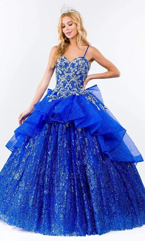 Prom dresses with pom - pom - decorated hems and cotton - blend fabrics for a playful and comfortable formal styleElizabeth K - GL1927 Glitter Bow-Ornate Draped Ballgown Prom dresses with pom - pom - decorated hems and cotton - blend fabrics for a playful and comfortable formal styleElizabeth K - GL1927 Glitter Bow-Ornate Draped Ballgown